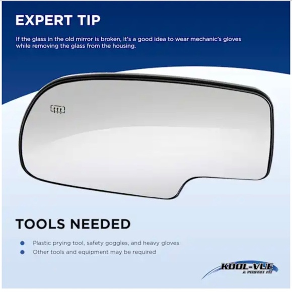 Kool-VUE 2000-2005 Chevy Silverado 1500 SL Replacement Mirror for Driver Side - Picture 8 of 8